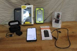 lot 131 image: Samsung phone and earbuds and touch air 2 smartwatch and more see pictures