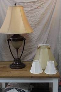 lot 133 image: table lamp and shades