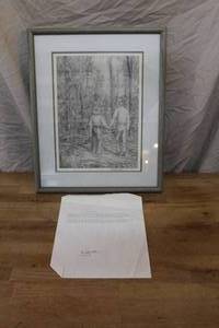 lot 148 image: framed art by artist Wendell G. Williamson.  signed