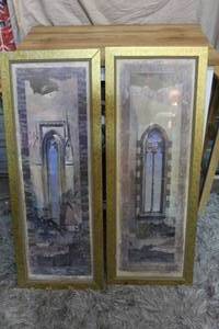 lot 180 image: pair of framed Donald Farnsworth Gothic III prints.