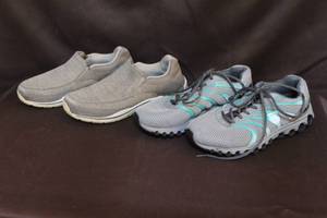 lot 201 image: Size 10.5 Skechers and k-swiss
