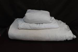 lot 218 image: Queen sheet set and blanket