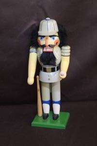 lot 223 image: wooden baseball player nutcracker.