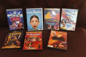 lot 263 image: Kids DVDS like The Little rascals  Goonies Dumbo and more see pictures for titles