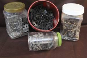 lot 265 image: Containers full of screws and more see pictures