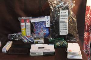 lot 304 image: Mixed lot with back brace CO2 jets butane fuelnote pads Samsung note book charger and much more see pictures