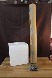 lot 320 image: Small styrofoam cooler roll of paper and metal paper clips