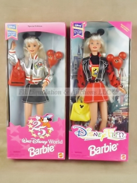 lot 154 image: Barbie Disney dolls