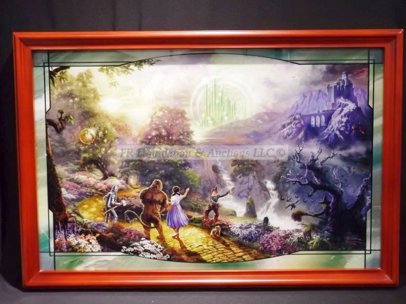 lot 375 image: Thomas Kinkade illuminated stained glass