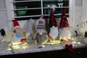 lot 80 image: Christmas gnome decorations (vases in different lot)