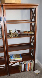 lot 134 image: Decorative bookshelf only- 32w x 14d x 69.5h