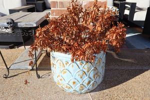 lot 161 image: Enamel covered planter