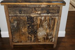 lot 9 image: Rustic style console table only - 37.25W x 17.25D x 36.25H