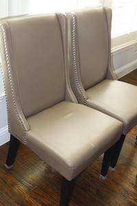 lot 51 image: Set of 2 Safavieh Faux Leather Upholstered Side Chair