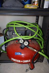 lot 180 image: Porter Cable 6 Gal. pancake air compressor