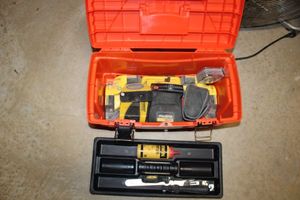 lot 242 image: Homer tool box with laser tools as shown