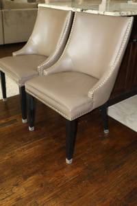 lot 50 image: Set of 2 Safavieh Faux Leather Upholstered Side Chair