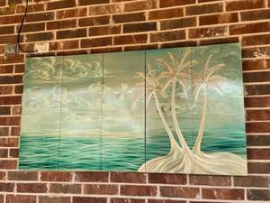 lot 309 image: Just added....metal panel wall art