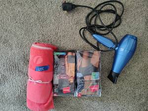 lot 327 image: Added last minute...Misc. Nike Shoes, blow dryer, New underwear