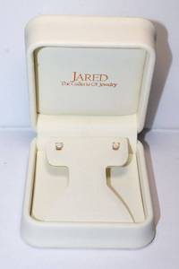 lot 11 image: Opal earrings in Jared box - marked 925