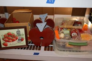 lot 52 image: Candles and fruit dcor