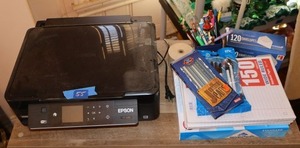 lot 55 image: Epson printer, paper and more