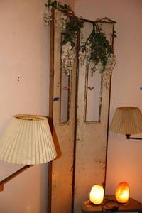 lot 95 image: Door backdrop,  lava lamps, and wall lamps (must bring tools to remove)