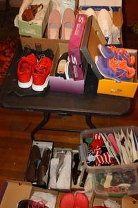 lot 100 image: Shoes and socks (some shoes are newnever worn) size 7.5-8