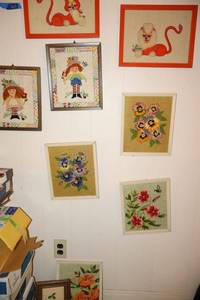 lot 168 image: Framed embroidery and cross-stitch