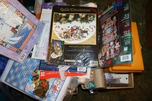 lot 213 image: Craft supplies and Cross-stitch kits