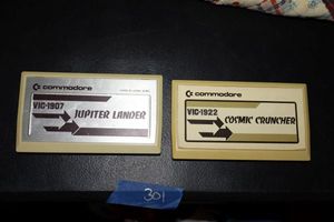 lot 301 image: Vintage Commodore VIC computer games Jupiter Lander and Cosmic Cruncher