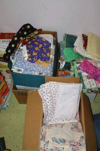 lot 300 image: Sewing and craft fabrics