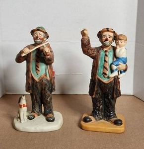 lot 8 image: Vintage Emmett Kelly Jr Dave Grossman Creation Porcelain Clown Figurine - Qty 2 - Numbered 622815000 & 626915000 - 6