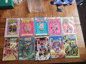 lot 155 image: Selection of vintage comics - Marvel & DC - PLOP. Dagar the Invincible, Gambit, Dragons Claws