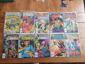 lot 158 image: Selection of vintage comics - Marvel & DC - Aquaman. Doctor Strange