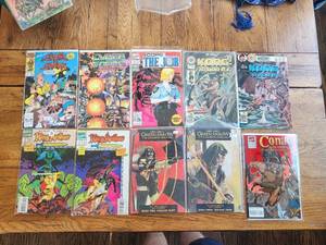 lot 171 image: Selection of vintage comics - Marvel & DC - Camp Candy, Cyber Force, Cops, Korge, King Arthur, Green Arrow, Conan