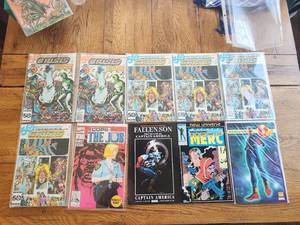 lot 172 image: Selection of vintage comics - Marvel & DC - CRISIS, COPS, Captain America, Merc, Mircleman