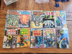 lot 173 image: Selection of vintage comics - Marvel & DC - Millennium, No-Prize Book, The Nam, Men of War, Cyclops and Phoenix