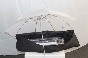 lot 11 image: Five Limo Studio Photography Lighting Umbrellas, 3 BlackSilver Reflective and 2 white Diffuser Umbrellas In Carry Bag