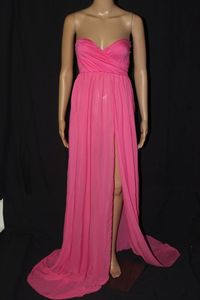 lot 68 image: Womens Pink Floor Length Strapless Maxi Dress, XL, looks smaller