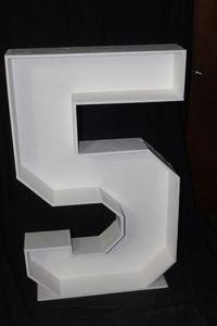 lot 78 image: Wooden Number, approx 3-4 foot tall