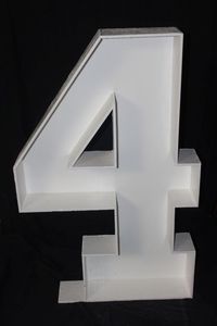 lot 79 image: Wooden Number, approx 3-4 foot tall