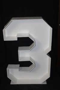 lot 80 image: Wooden Number, approx 3-4 foot tall