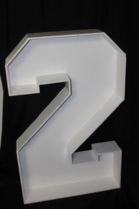 lot 81 image: Wooden Number, approx 3-4 foot tall