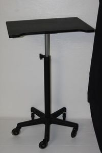 lot 86 image: Black rolling Adjustable table