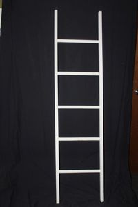 lot 87 image: White wooden Ladder