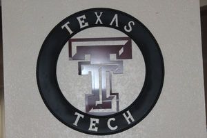 lot 126 image: Large Metal Texas Tech Sign