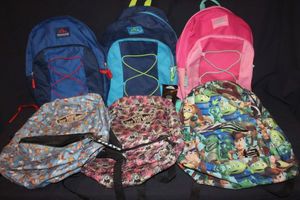 lot 150 image: Six backpacks, Including 2 Vans Backpacks