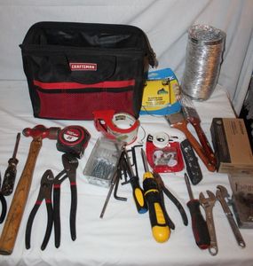lot 155 image: Craftsman tool bag with tools