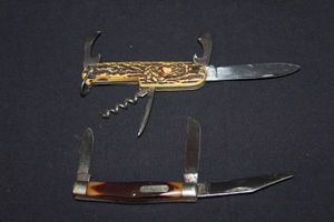 lot 180 image: &nbspRostfrei German Multifunctional and Old Timer 3 Blade Pocket Knives
